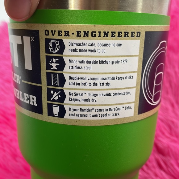 Yeti 30oz Rambler lime green Tumbler - Picture 3 of 7